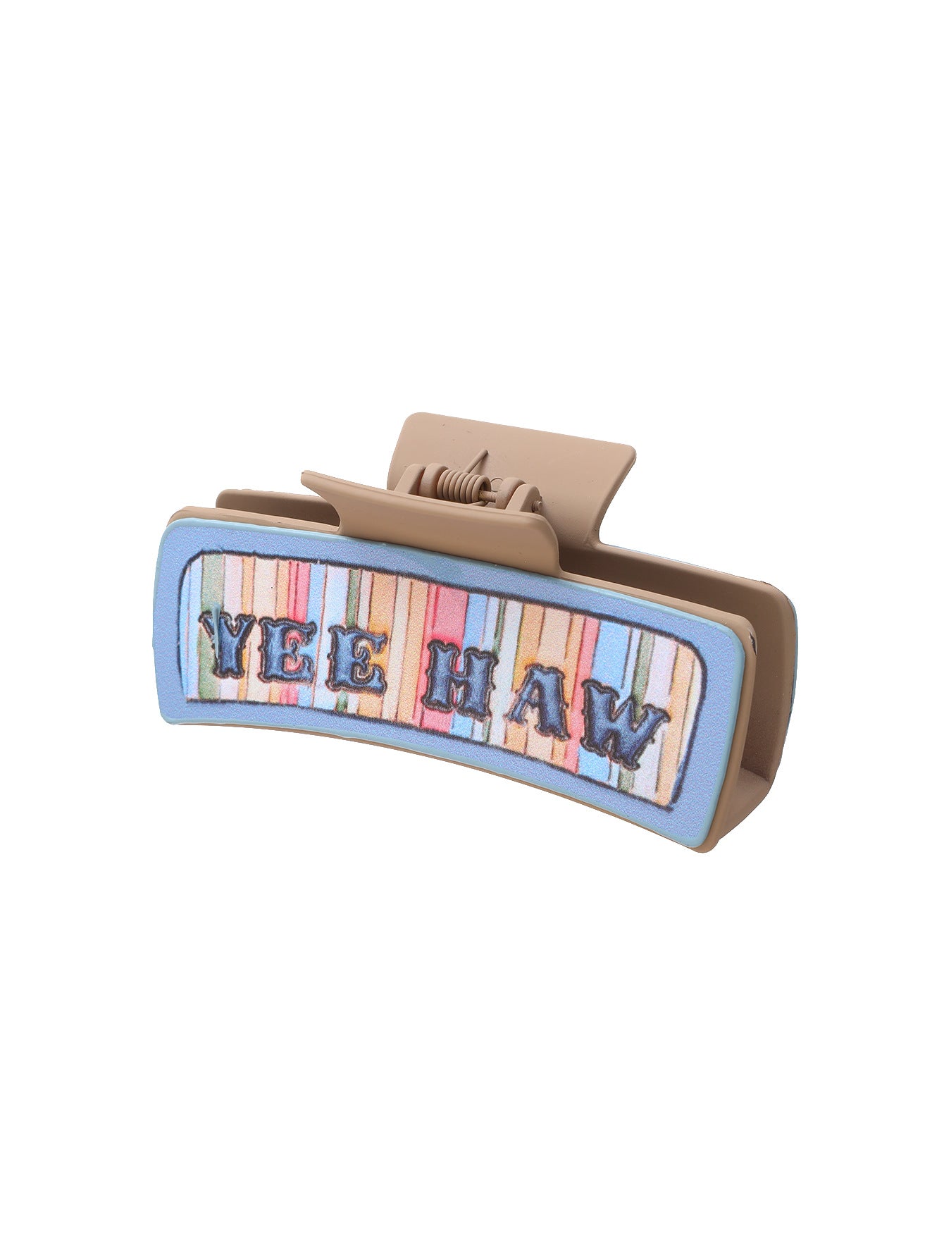 Wholesale Western Style MAMA Cactus HOWDY Sunflower Leather Hair Clip Shark Clip
